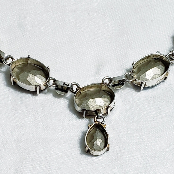 Multicolor Rainbow Rhinestone Necklace - Picture 4 of 5